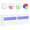 vidaXL Tv-wandmeubels met LED-verlichting 2 st 60x30x40 cm wit