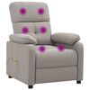 vidaXL Massagestoel stof taupe