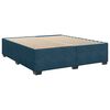 vidaXL Boxspring met matras fluweel blauw 180x200 cm