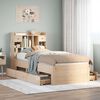 vidaXL Bed met boekenkast zonder matras massief grenenhout 75x190 cm