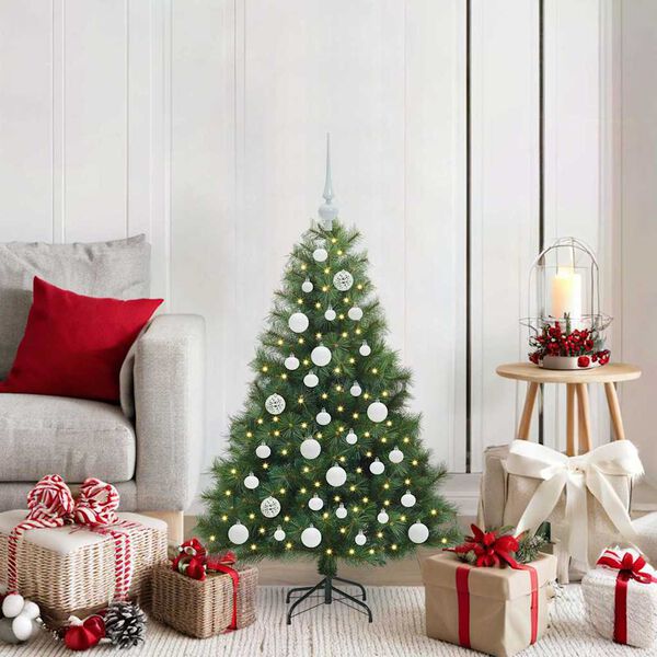 vidaXL Kunstkerstboom met 150 LED met standaard Groen 120 cm PE en PVC