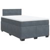 vidaXL Boxspring met matras fluweel donkergrijs 120x190 cm