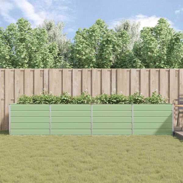 vidaXL Plantenbak Pastelgroen 195 x 100 x 45 cm Gegalvaniseerd staal