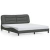 vidaXL Bedframe zonder matras "Hvar" stof donkergrijs 180x200 cm