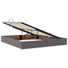 vidaXL Opbergbed met LED met matras Grijs 180 x 200 cm Nep Leer