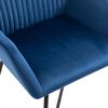 vidaXL Eetkamerstoelen 2 st fluweel blauw