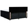 vidaXL Boxspring met matras stof zwart 180x200 cm