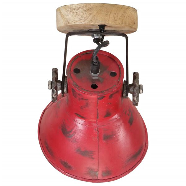 vidaXL Wandlamp 25 W E27 11,5x11,5x25 cm verweerd rood