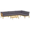 vidaXL 5 Stuk Garden Pallet Sofa Units Massief Acaciahout Licht Bruin