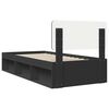 vidaXL Bedframe met hoofdeinde Zwart 100 x 200 cm Massief grenenhout