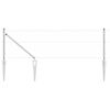 vidaXL Afrasteringspaal Zilver 50 x 0,6 m (50 mm gaas) Staal