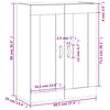 vidaXL Wandkast 69,5x34x90 cm bewerkt hout wit