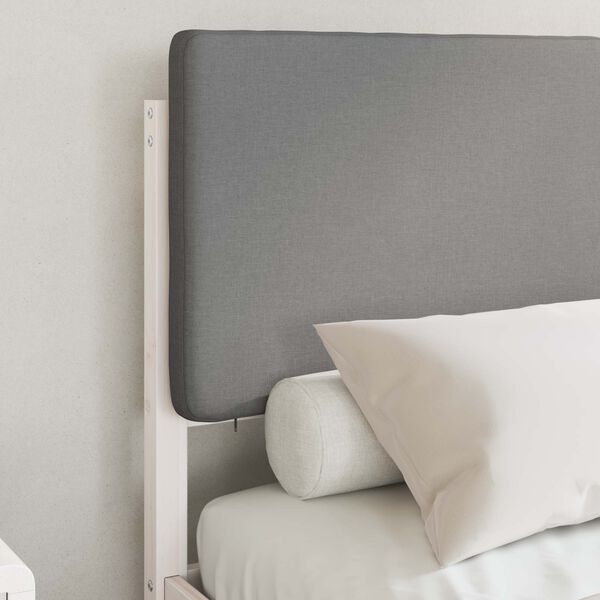 vidaXL Bedframe met Gevoerd Hoofdgedeelte Lichtgrijs 120 x 200 cm