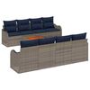 vidaXL Tuinbankenset 9 st Grijs poly rattan