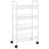 vidaXL Keukentrolley 4-laags 46x26x85 cm ijzer wit