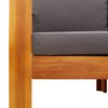 vidaXL 4-delige Loungeset met kussens massief acaciahout