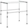 vidaXL Droogrek 83x(50-55)x(40-85) cm aluminium