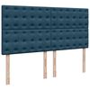 vidaXL Ottoman bed met matrassen en LED's 180x200cm fluweel