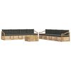 vidaXL Buiten bankenset 9 pcs Wit en antracietkleurig Polyester