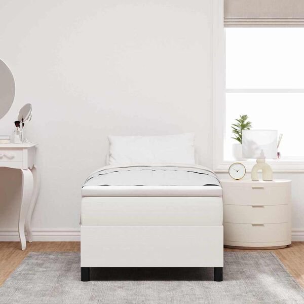 vidaXL Platform bedframe Cr&egrave;me 80 x 200 cm Stof