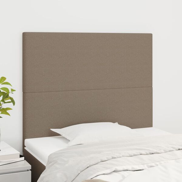 vidaXL Hoofdbord taupe 90x5x118/128 cm Stof