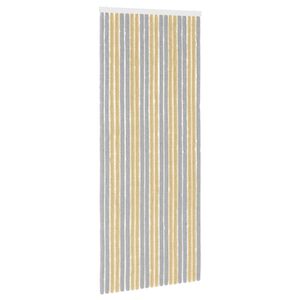 vidaXL Insecten Gordijn Chenille Grijs en Beige 90 x 220 cm 100% PP