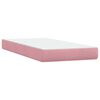vidaXL Boxspring met matras fluweel roze 80x210 cm