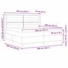 vidaXL Boxspring bed met matras Lichtgrijs 200 x 200 cm Stof