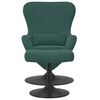 vidaXL Egg Chair met Voetsteun Donkergroen 63 x 73 x 90 cm Fluweel