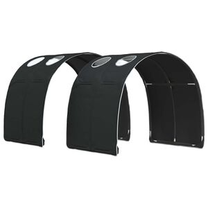 vidaXL Bedtunnel 2 pcs Zwart 211 x 67.5 x 2 cm Polyester