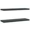 vidaXL Wandschappen 2 st 75x23,5 cm roestvrijstaal zwart