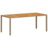 vidaXL 9-delige Tuinset met kussens poly rattan en acaciahout beige