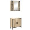 vidaXL Badkamermeubelset 2 st Bruin 60 x 30 x 60 cm Bewerkt hout