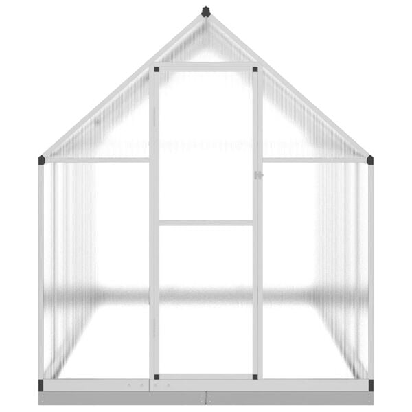 vidaXL Tuinkas met basisframe 334x169x202 cm aluminium zilverkleurig