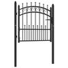 vidaXL Hekpoort Emmen met stalen pinnen 104x87 cm zwart