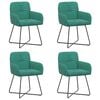 vidaXL Eettafelstoelen 4 st fluweel Turquoise 59 x 56,5 x 86 cm