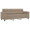 vidaXL 4-delige Loungeset met kussens microvezelstof taupe