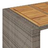 vidaXL Tuinbartafel acaciahouten blad 185x80x110 cm poly rattan grijs