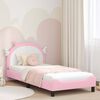 vidaXL Bedframe voor kinderen met hoofdbord Roze 90 x 190 cm PU