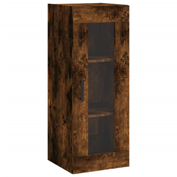 vidaXL Wandkast 34,5x34x90 cm gerookt eikenkleurig
