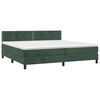 vidaXL Boxspring met matras fluweel donkergroen 200x200 cm