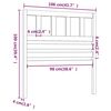 vidaXL Hoofdbord 106x4x100 cm massief grenenhout grijs