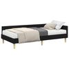 vidaXL Hoekbedframe met Matras Anders met hoofdeinde 2 st Groen Stof