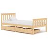 vidaXL Bedframe met 2 lades massief grenenhout 100x200 cm