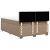 vidaXL Boxspring met matras kunstleer cappuccinokleurig 140x190 cm