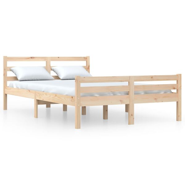 vidaXL Bedframe zonder matras massief hout 160x200 cm