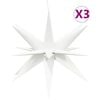 vidaXL Kerstlampen met LED's 3 st inklapbaar 100 cm wit