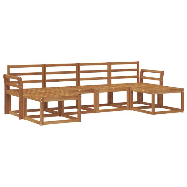 vidaXL Buiten bankenset 6 pcs Naturel Bewerkt hout