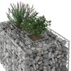 vidaXL Gabion Verhoogd Bed Zilver 100 x 60 x 55 cm