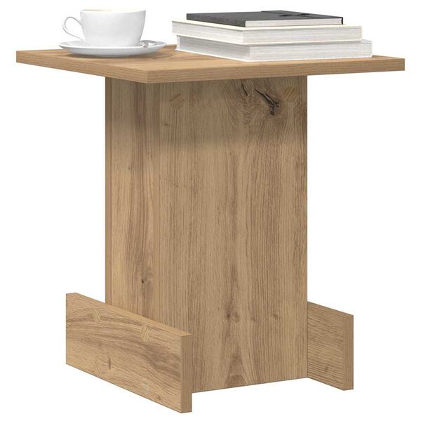 vidaXL Bijzettafel Artisan Eiken 35,5 x 35 x 40 cm Bewerkt hout
